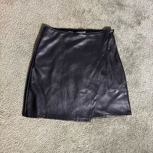 Hollister Faux Leather High Waisted Skirt